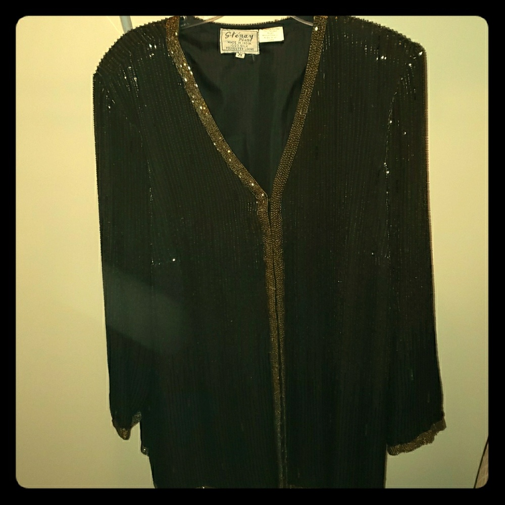 Beaded blazer 100% silk